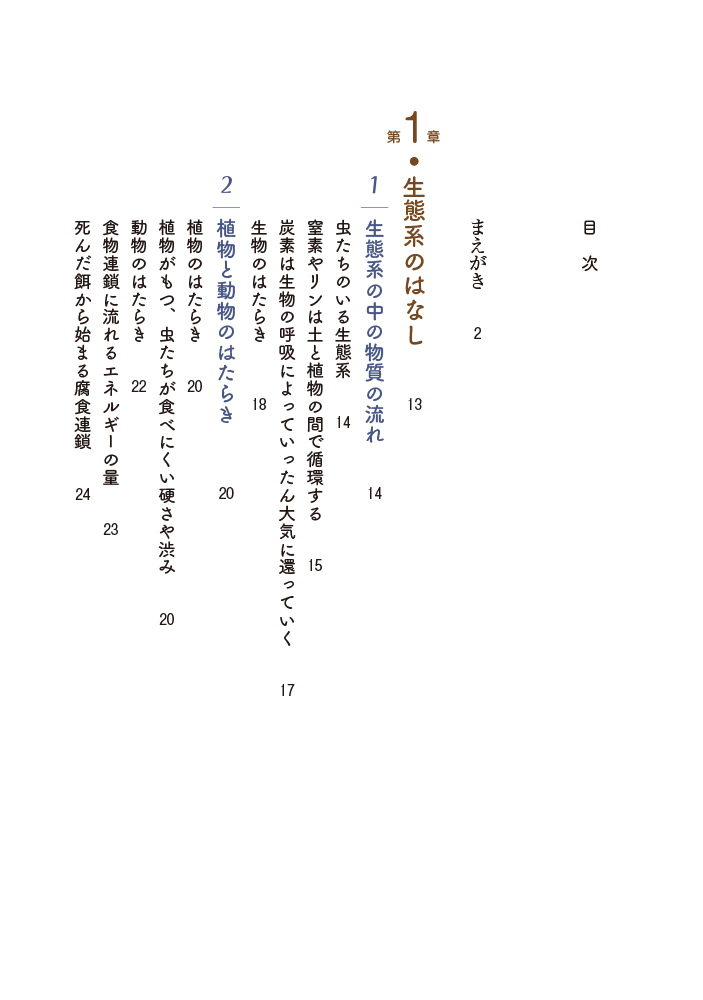 「はたらく土の虫」目次