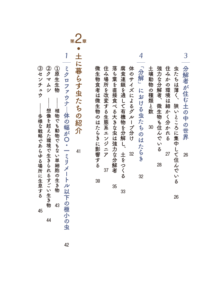 「はたらく土の虫」目次