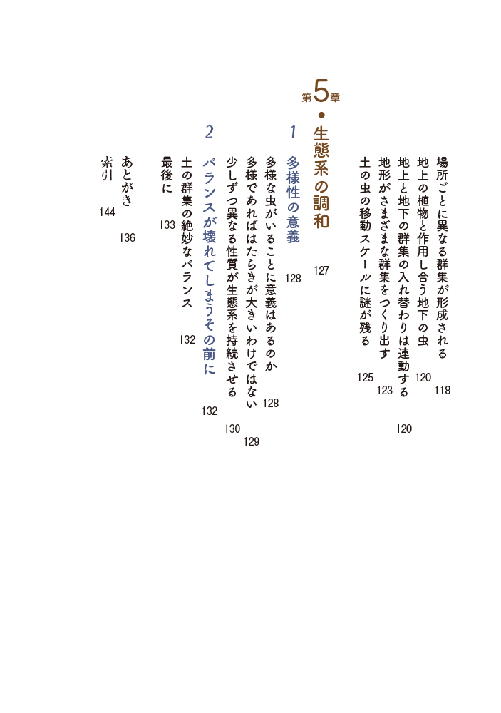 「はたらく土の虫」目次