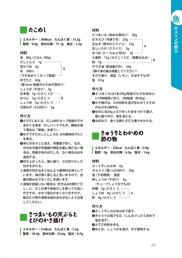 ふだんの食事で調整できる難しくない治療食